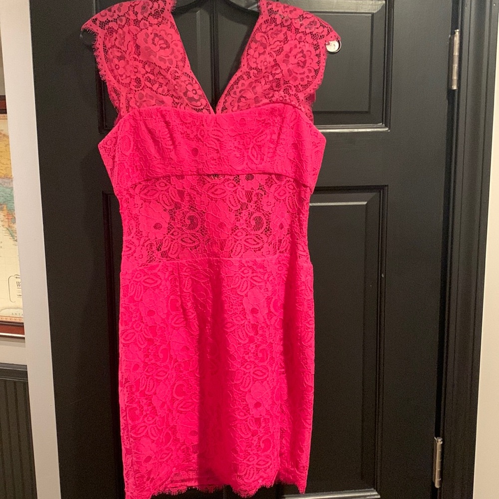 PINK BCBG LACE DRESS
